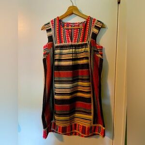 Calypso St. barth woven vibrant geometric mini dress XS